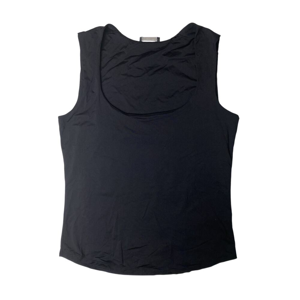 2/$35 90s Y2K Vintage Tahari Black Sleeveless Tank Underpinning Top Womens Small